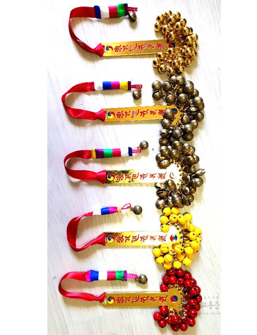 옴마니반메훔 방울 (빨강, 노랑, 주물대추민자, 주물악어무늬, 금도금) 낱개