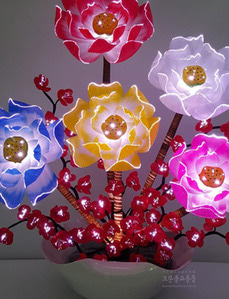 광섬유꽃-5송이 연꽃매화 (칼라)